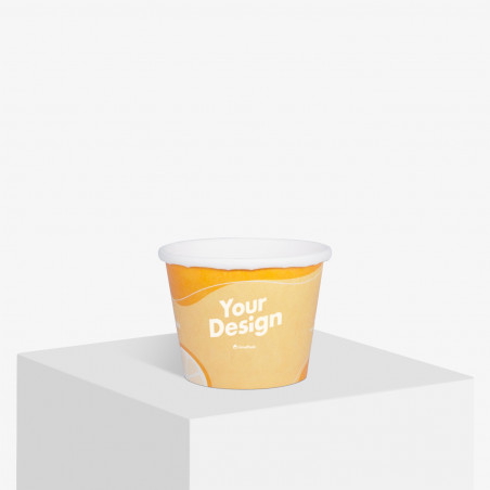 Custom printed 100ml ice cream cup with matte surface