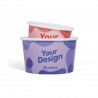 Custom printed biodegradable ice cream cups