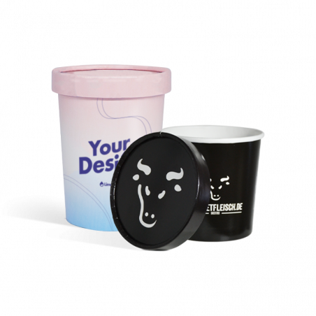 Ice cream tubs with lids