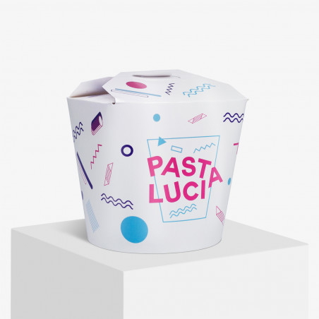 780 ml white noodle box with logo