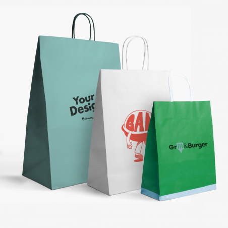 Luxury twisted handle Paper bags