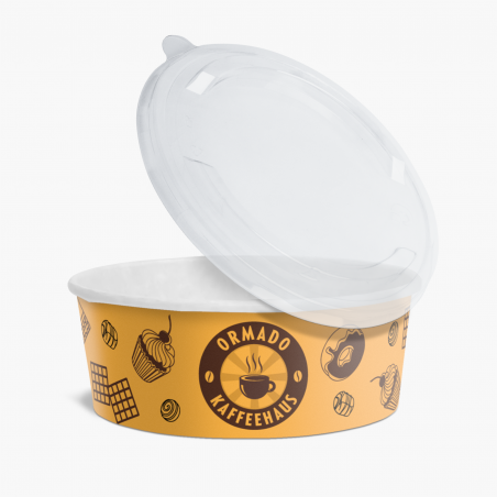 Einweg-Schalen Aus Kraftpapier Mit Deckel – 625 Ml, 50 Stück, Rechteckig, Mikrowellen- & Gefriergeeignet