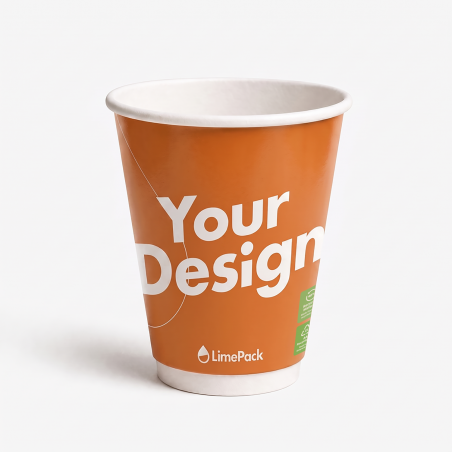 Bicchieri di carta personalizzati per caffè da asporto