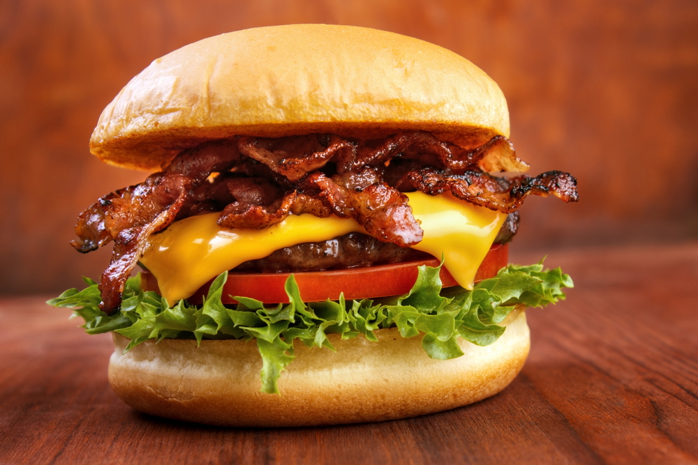 bacon burger beef patty