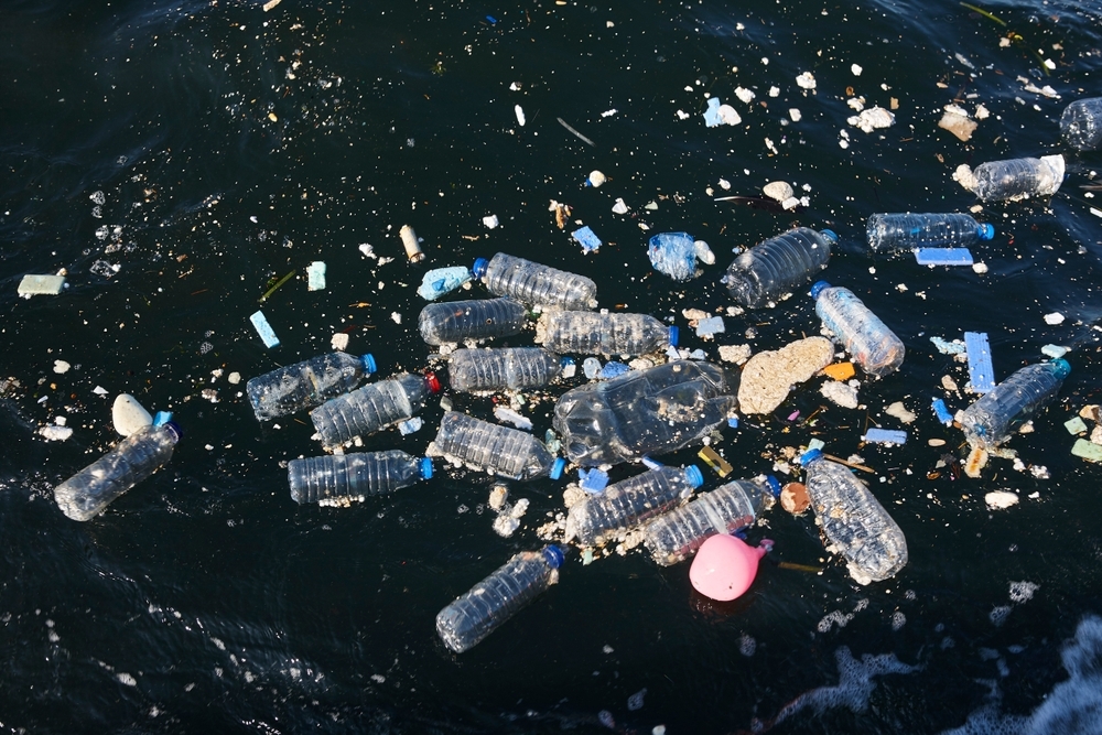 plastic bottles sea garbage pollution environmental