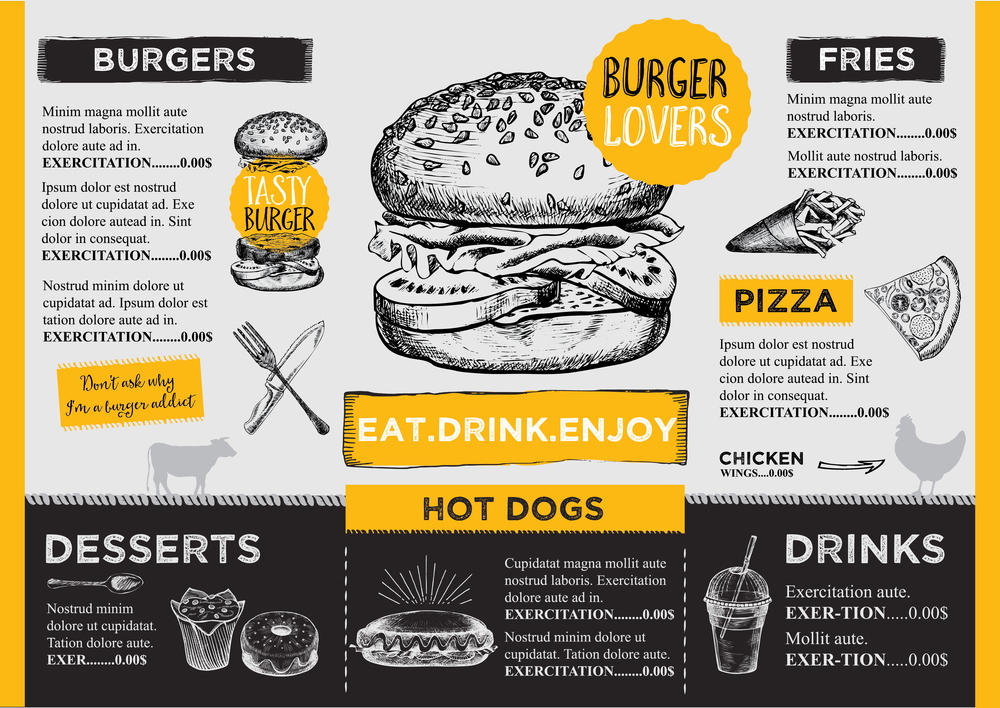 burger bar menu