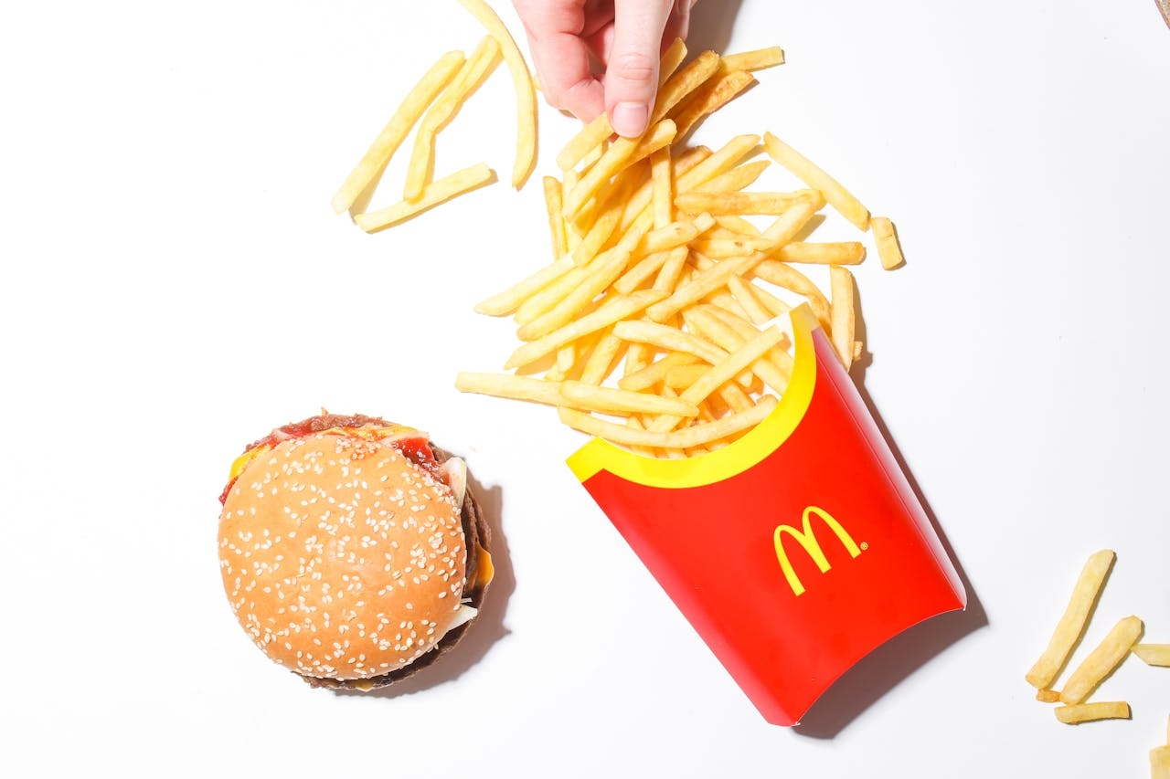 McDonald Burger and Fries