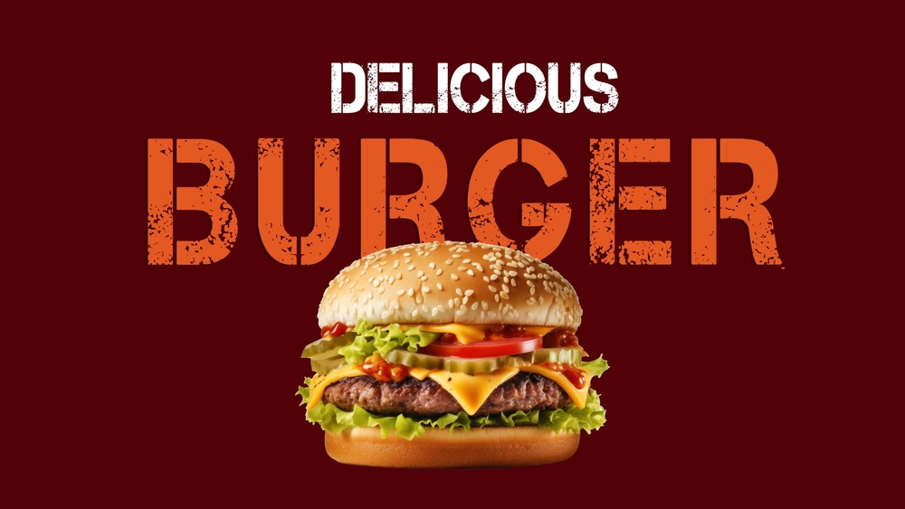 promotional burger poster