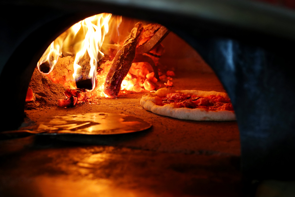 Wood fired pizza oven