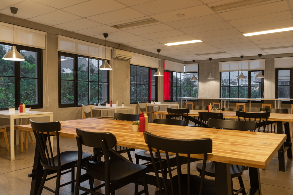 interior of pizza shop in jakarta indonesia