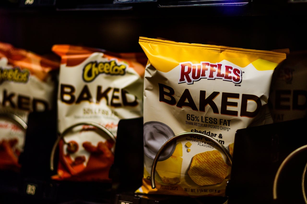 Packed Foods in a Vending Machine