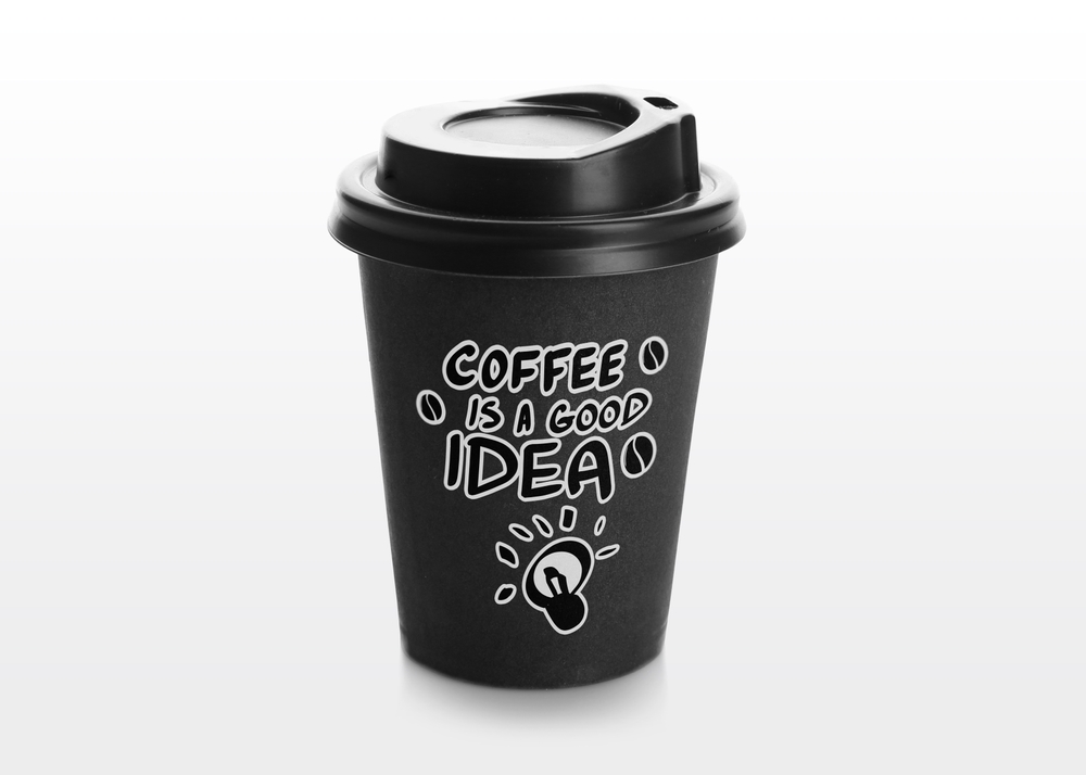 takeaway coffee paper cup printed phrase